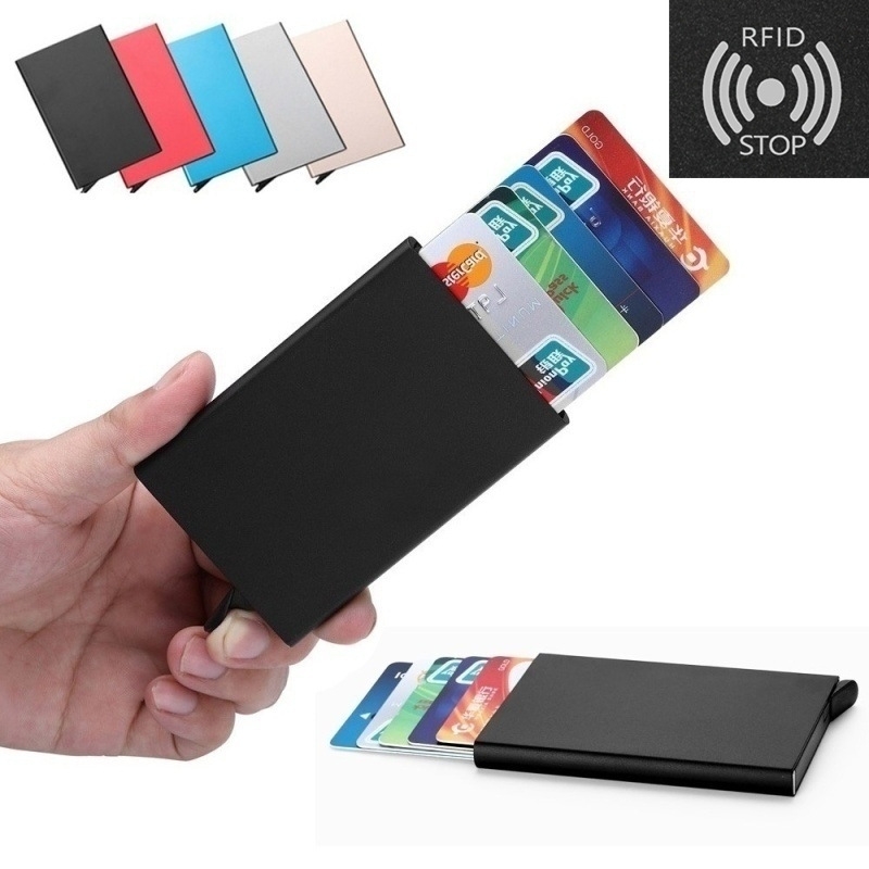 Card Case Minimalist - Slim Pop Up Wallet Minimalist Credit