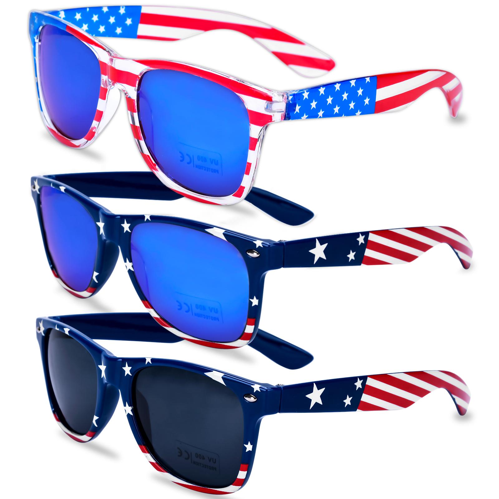 Men Accessories Hk - 3 Pairs American Flag Sunglasses USA