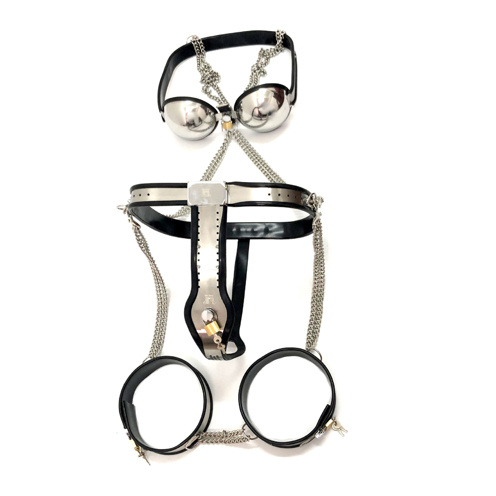 Men'S Vegan Accessories - 3pcs/set Chastity Belt Device Stainless Steel