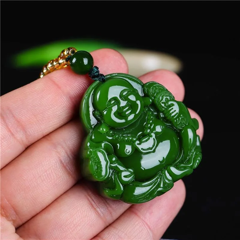 Chinese Green Jade Maitreya Bu – Men'S Vegan Accessories recenzja i cena