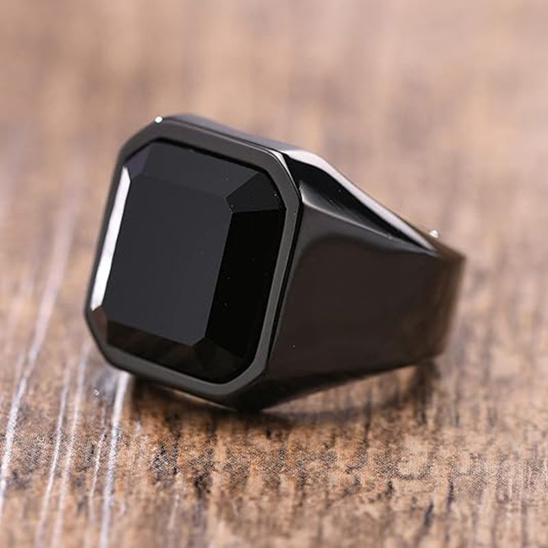 Man Ring Black Carnelian Signe – Signet Ring Men recenzja i cena