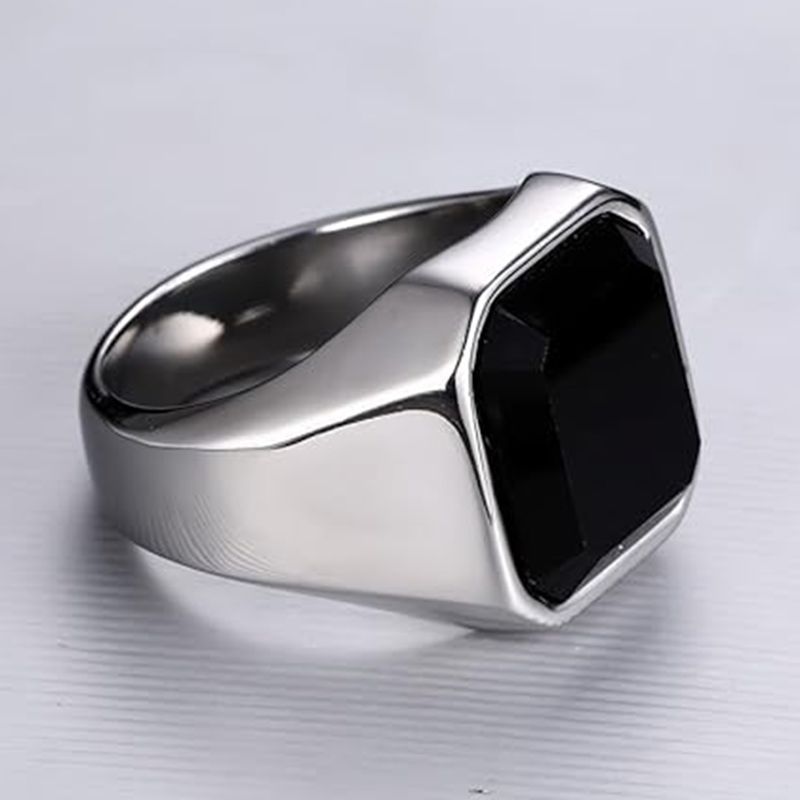Man Ring Black Carnelian Signe – Signet Ring Men recenzja i cena