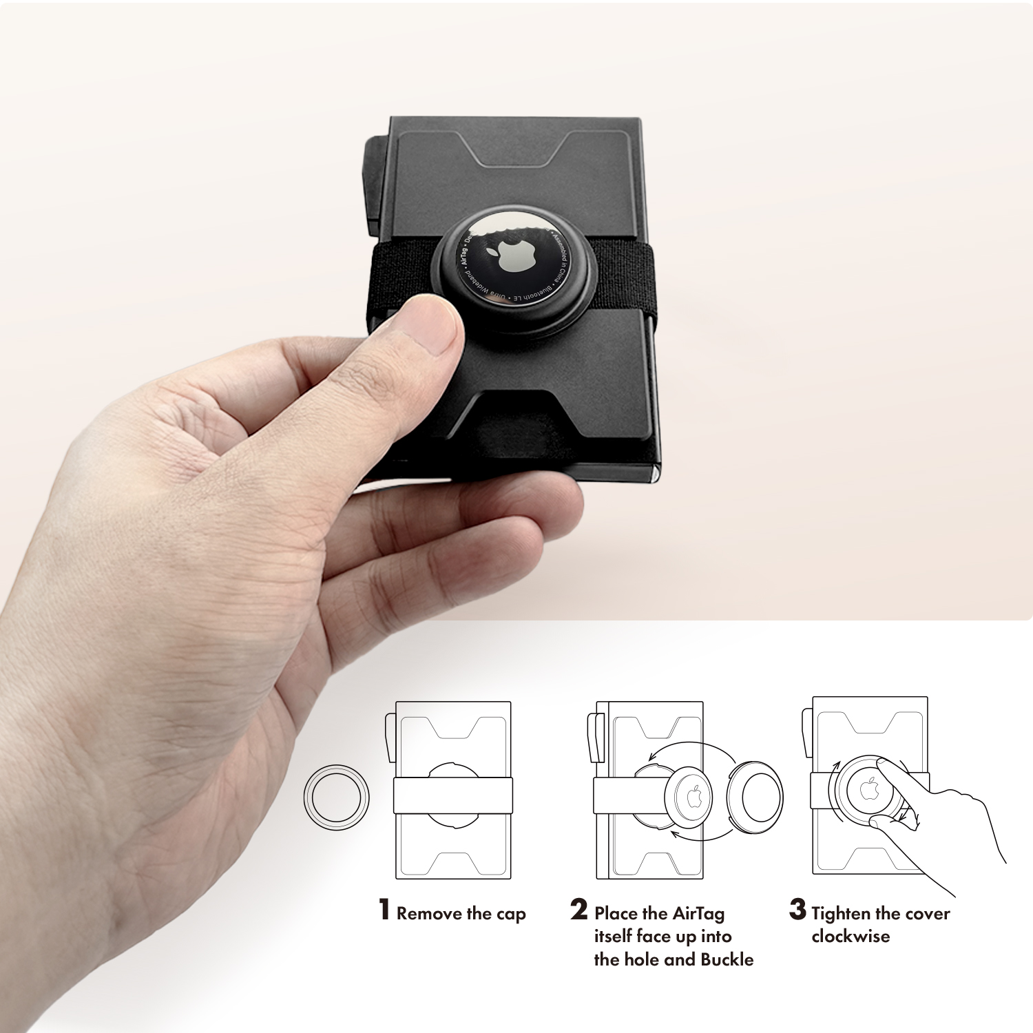 Smart Metal AirTag Wallet for  – Card Case Minimalist recenzja i cena