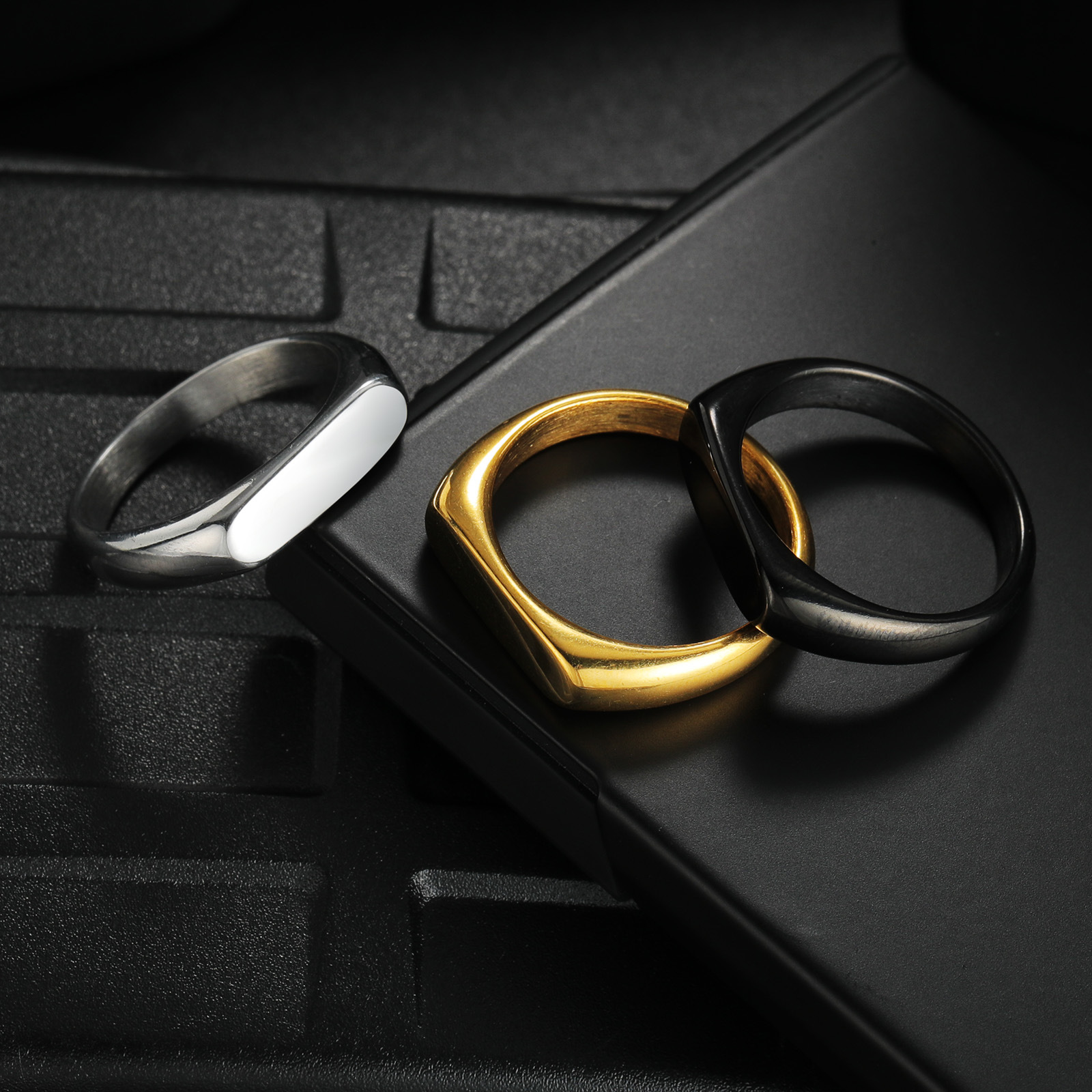 Customizable Stainless Steel S – Signet Ring Men recenzja i cena