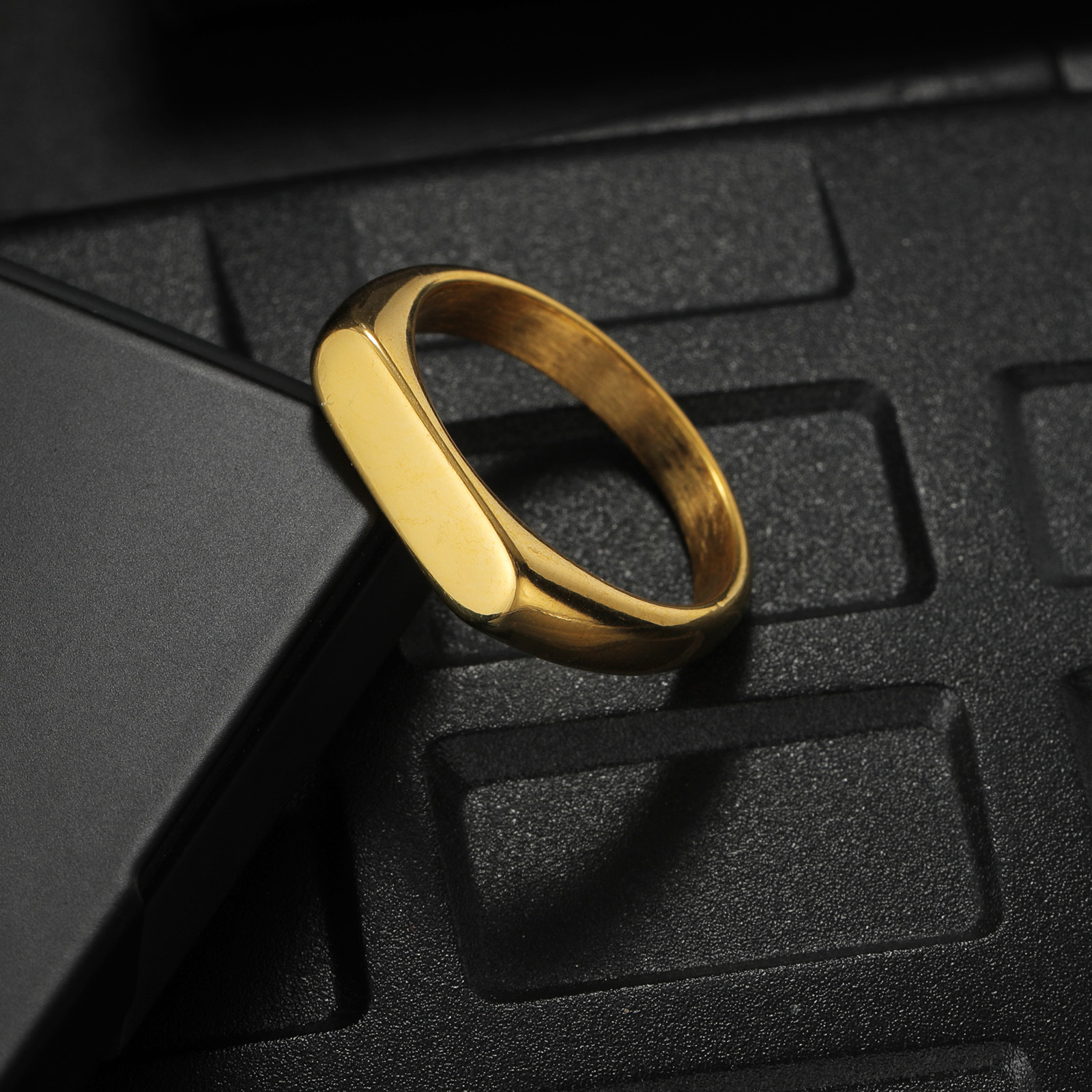 Customizable Stainless Steel S – Signet Ring Men recenzja i cena