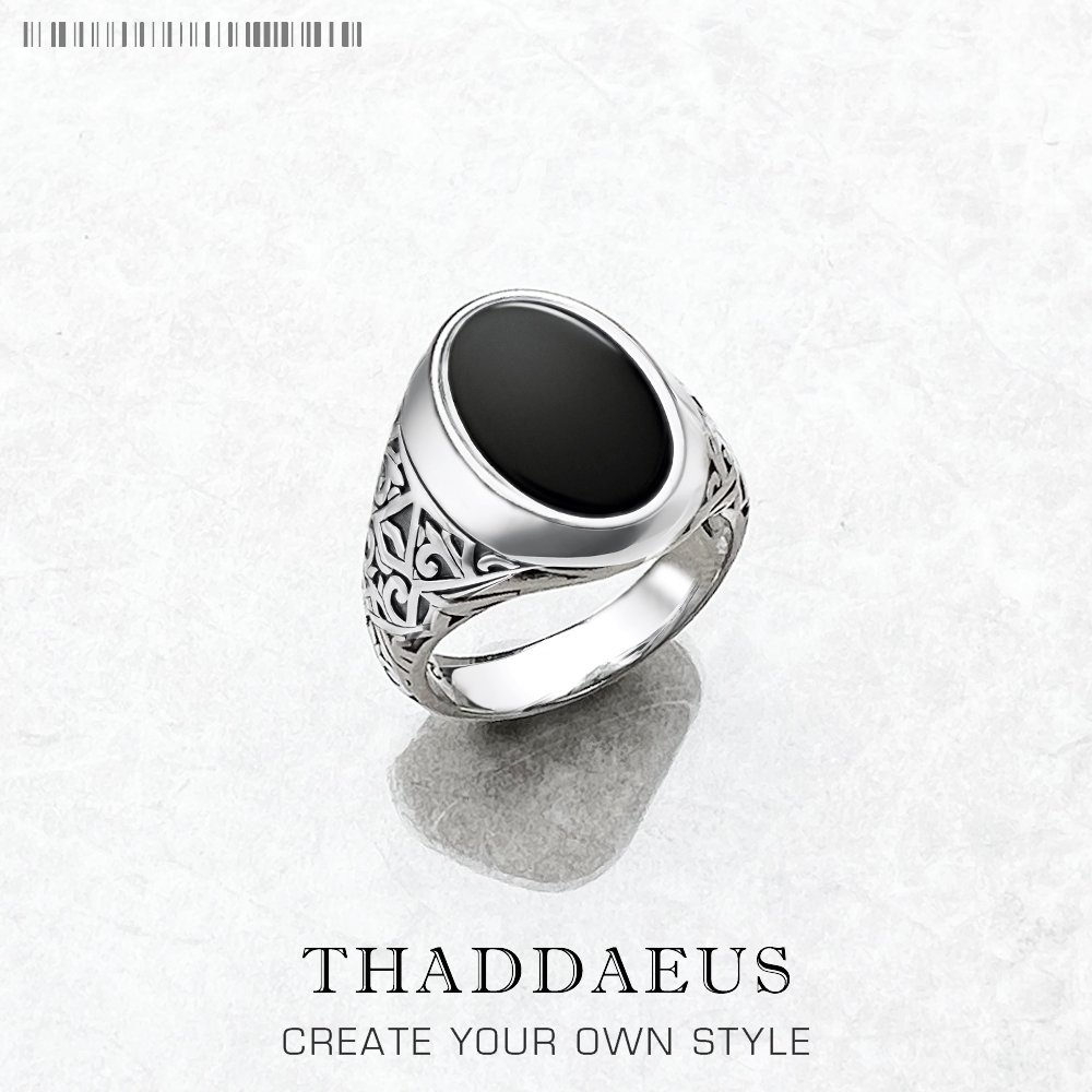 Black Oval Signet Ring Europe  – Signet Ring Men recenzja i cena