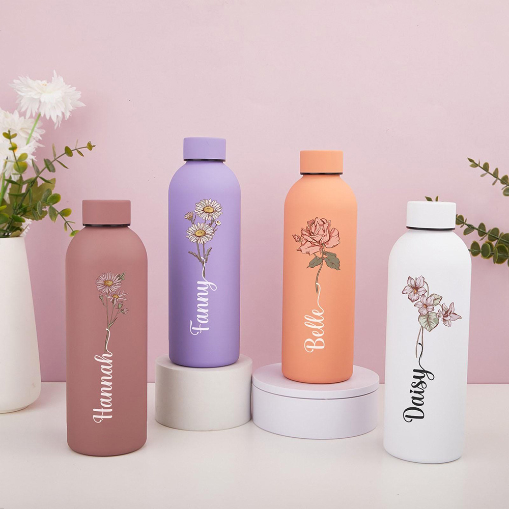 Customized floral water bottle – Flask Stainless Steel recenzja i cena