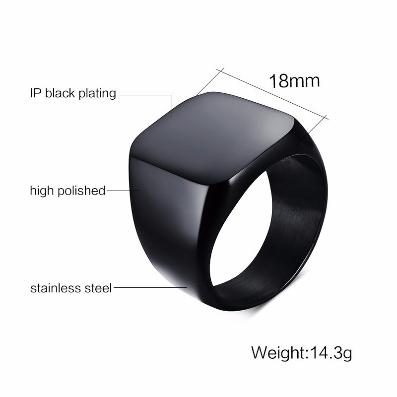 MONOGRAM SIGNET RING STAINLESS – Signet Ring Men recenzja i cena