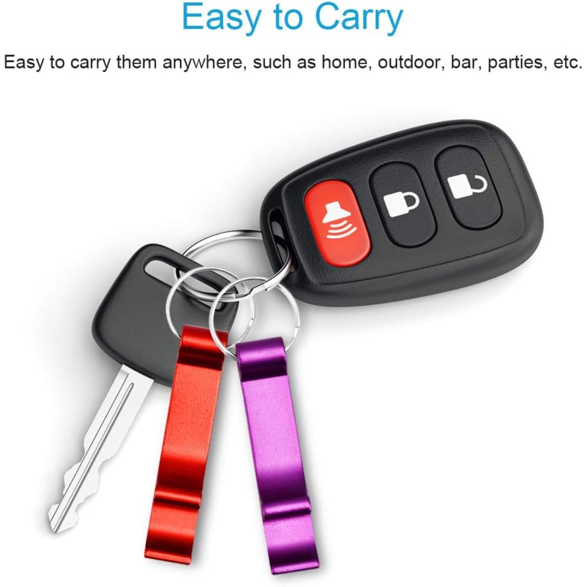 6 Pieces Colorful Metal Keycha – Men'S Accessories Go Outdoors recenzja i cena