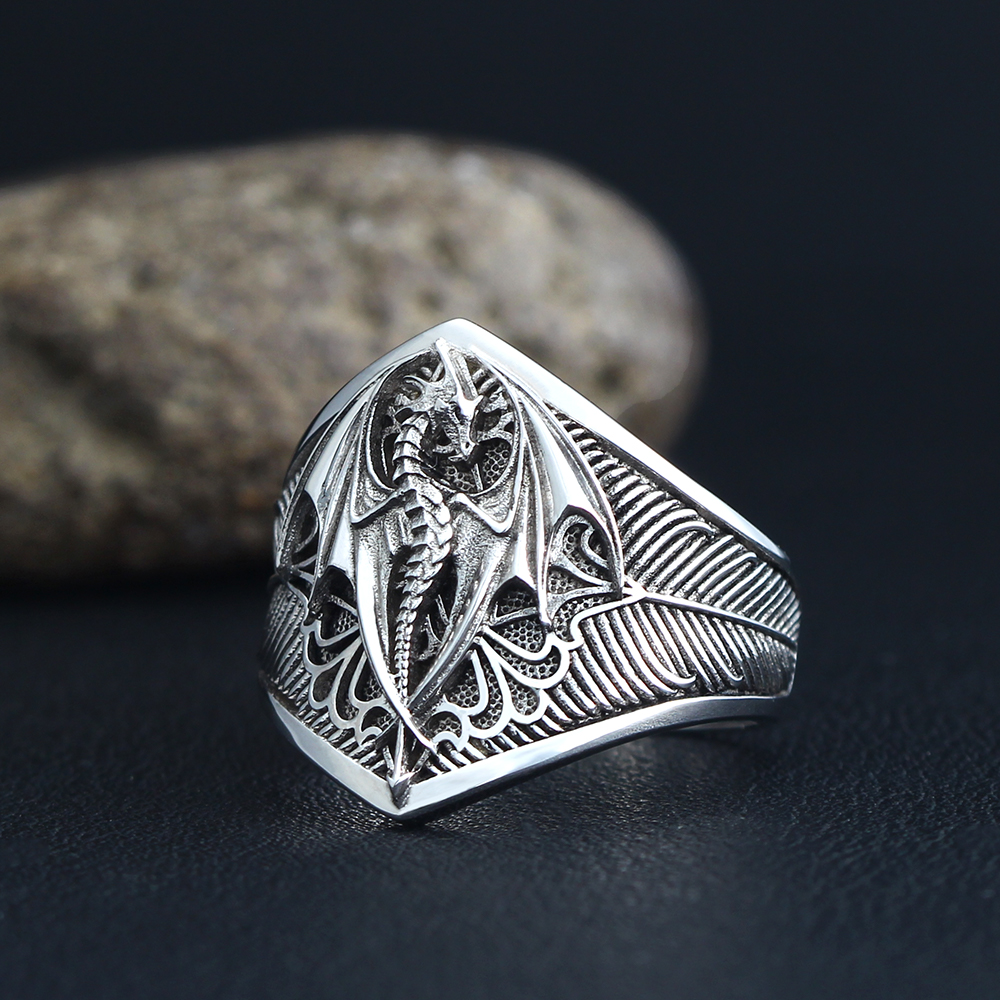 Flying Dragon Signet Vinking D – Signet Ring Men recenzja i cena