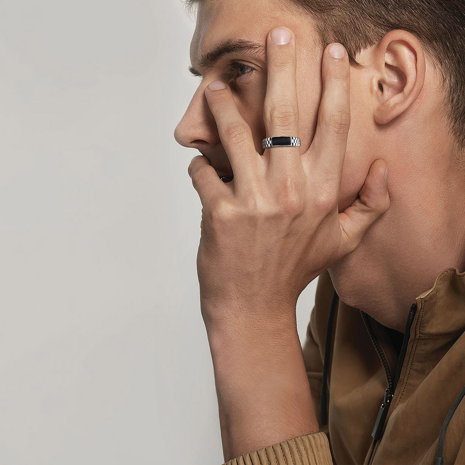 Vnox Mens Open Rings, Black En – Signet Ring Men recenzja i cena