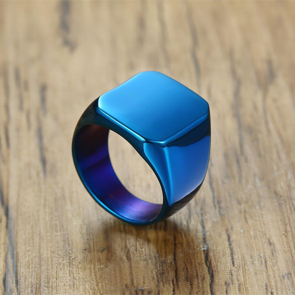 Free Engrave New Silver/Gold/B – Signet Ring Men recenzja i cena
