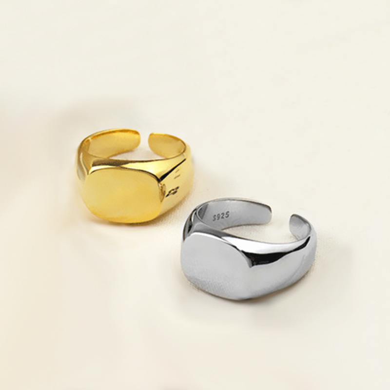 925 Sterling Silver Men Ring S – Signet Ring Men recenzja i cena
