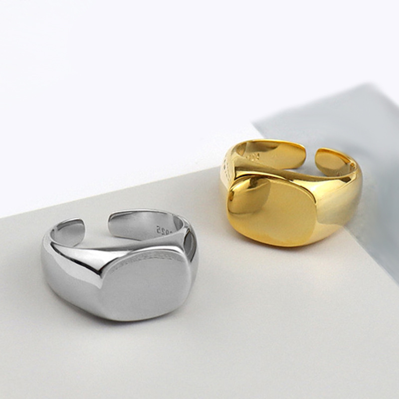 925 Sterling Silver Men Ring S – Signet Ring Men recenzja i cena