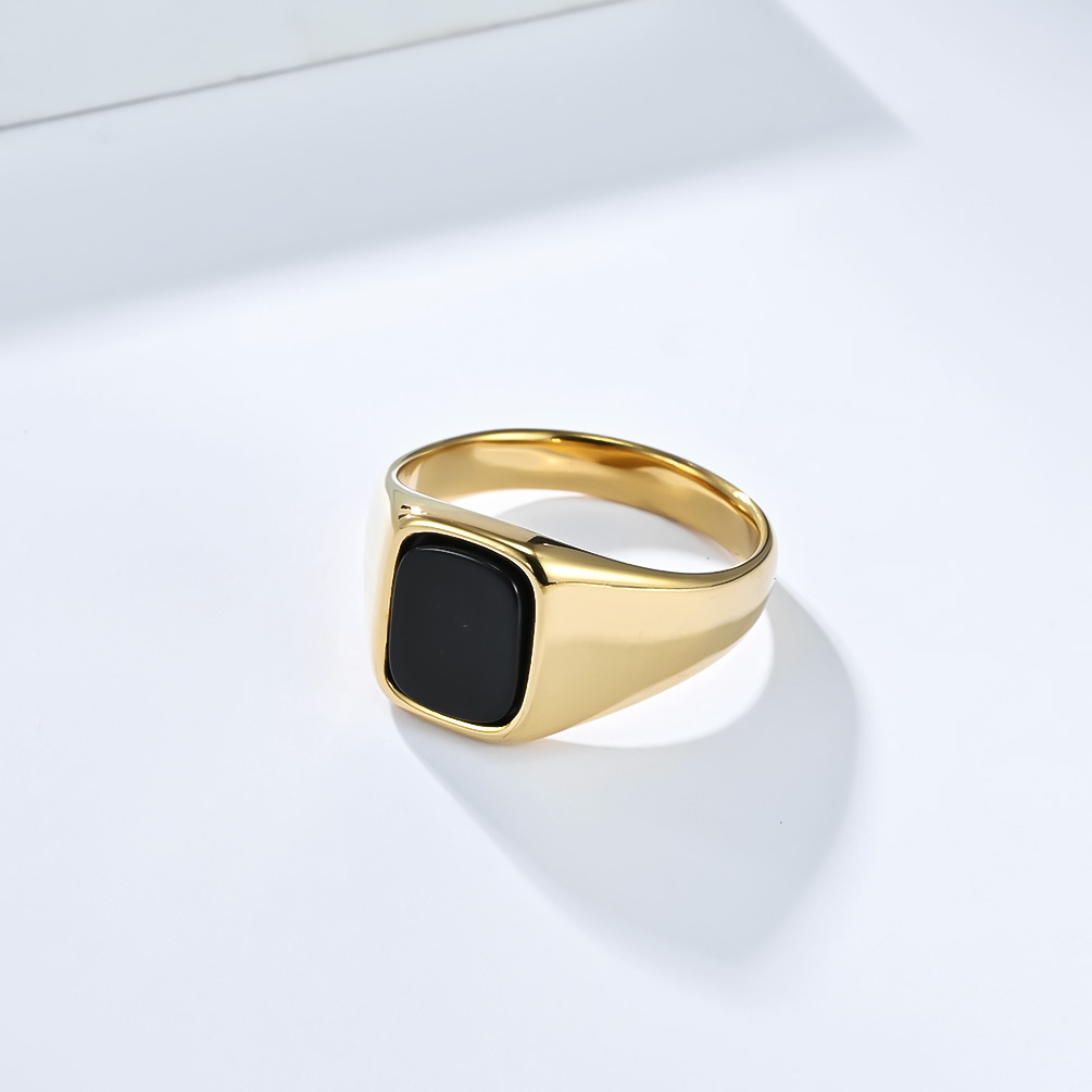 New Fashion Vintage Stainless  – Signet Ring Men recenzja i cena