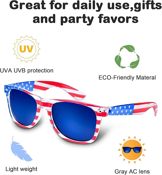 3 Pairs American Flag Sunglass – Men Accessories Hk recenzja i cena