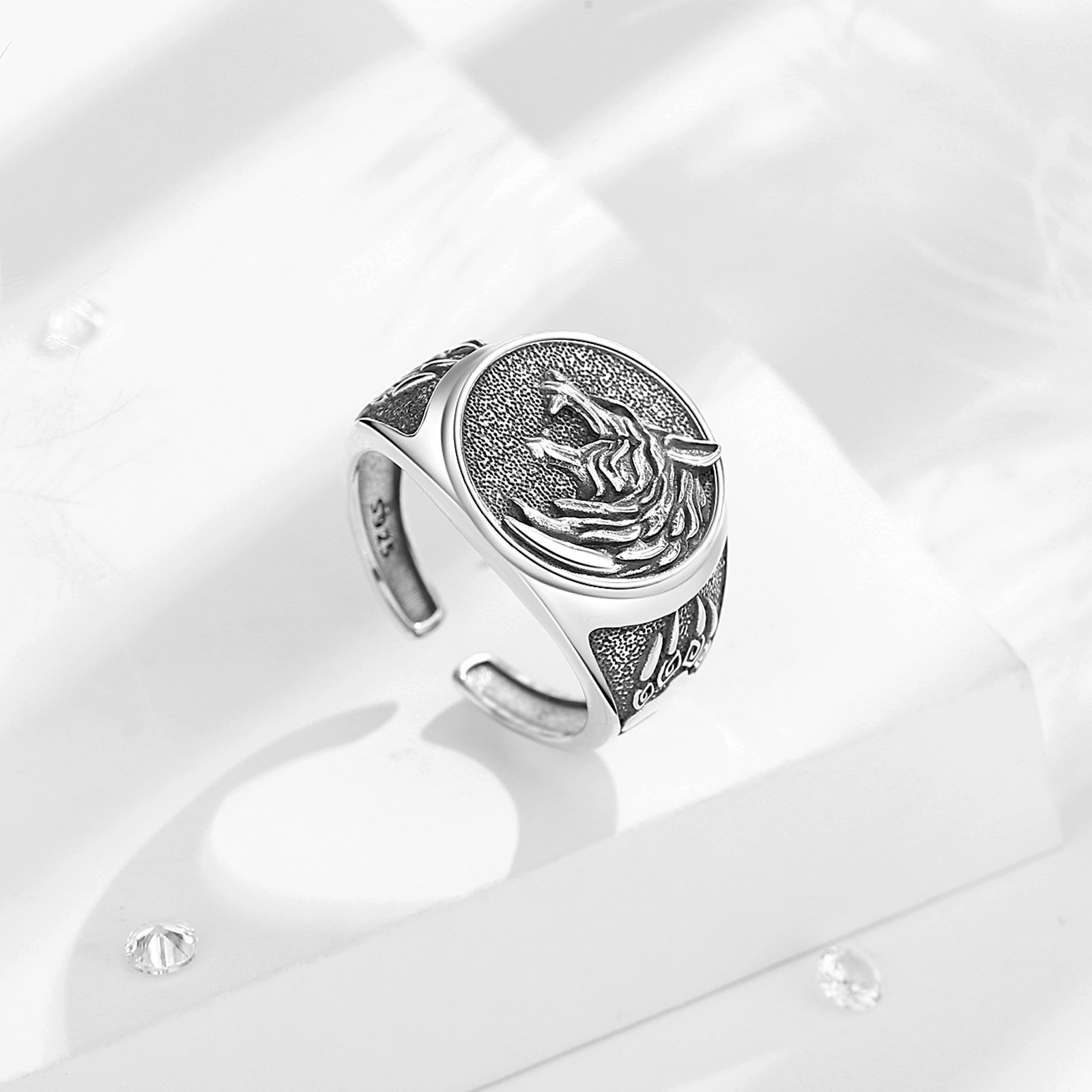 Eudora 925 Sterling Silver Vik – Signet Ring Men recenzja i cena