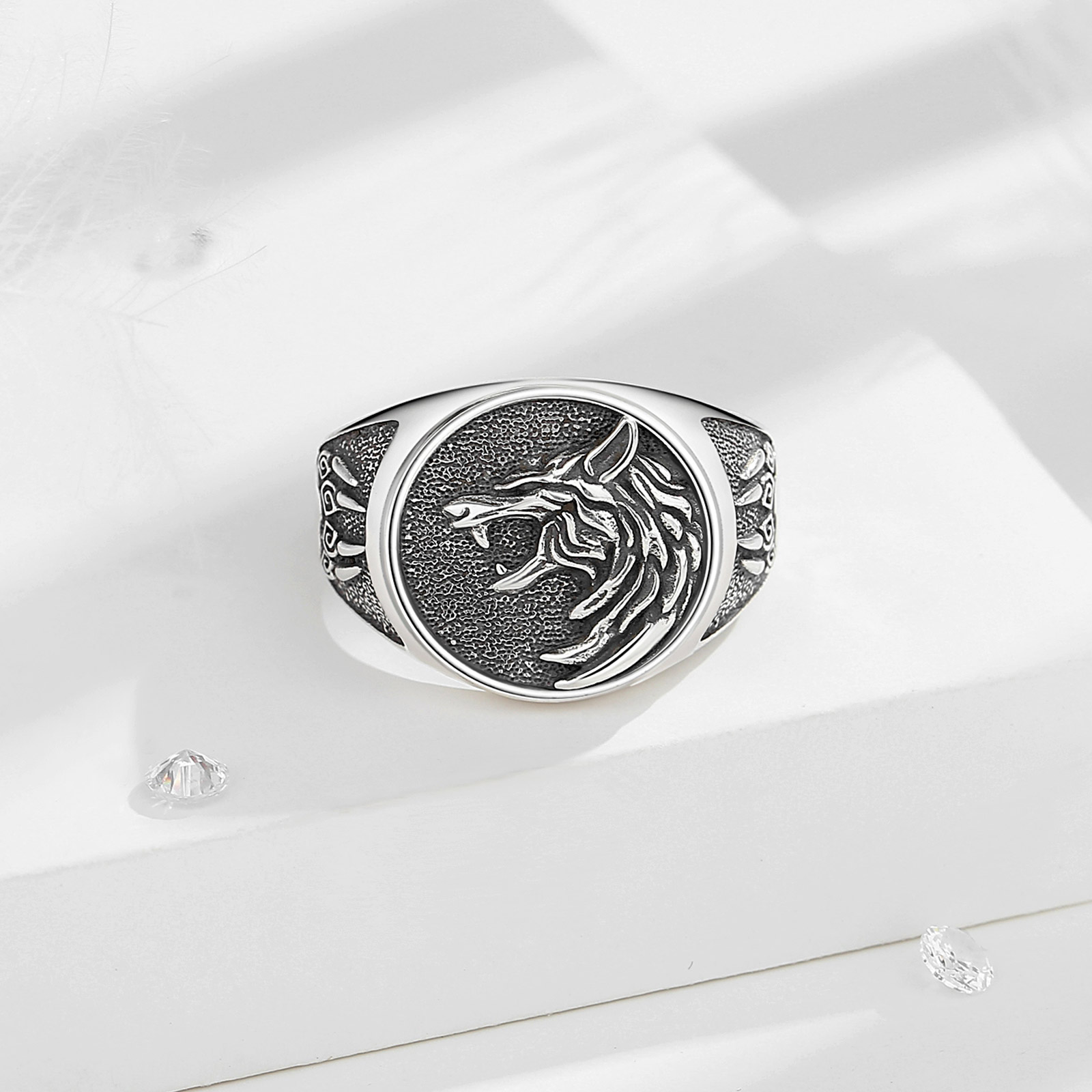 Eudora 925 Sterling Silver Vik – Signet Ring Men recenzja i cena