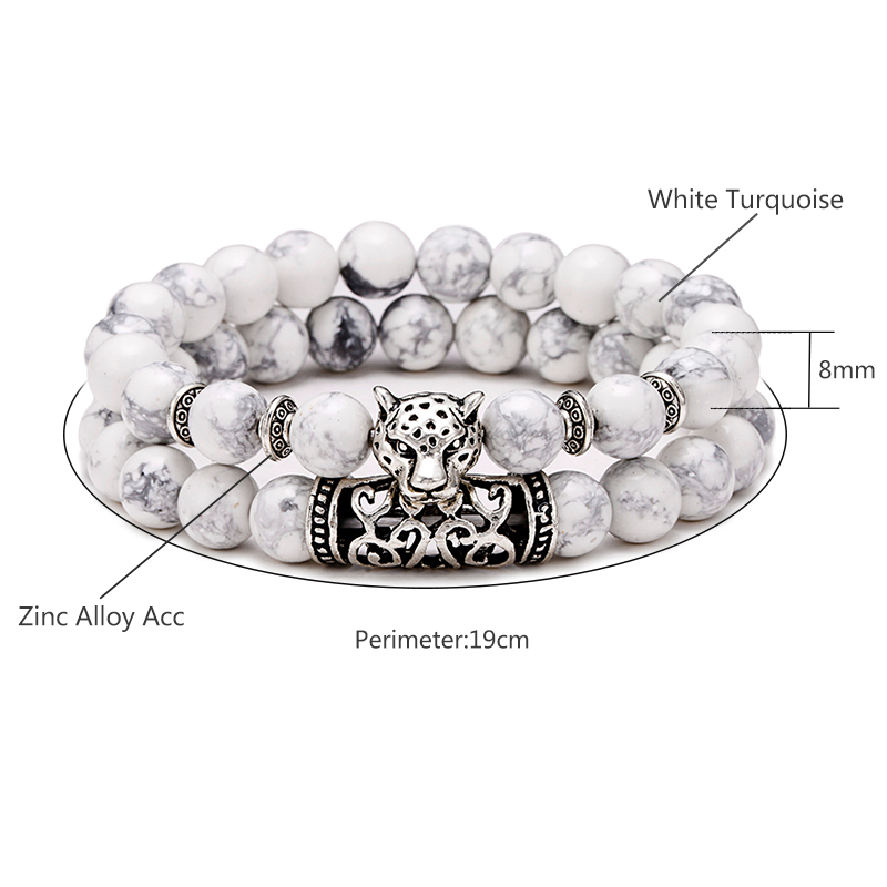 Premium 2Pcs/Set Leopard Beade – Men'S Accessories Premium recenzja i cena