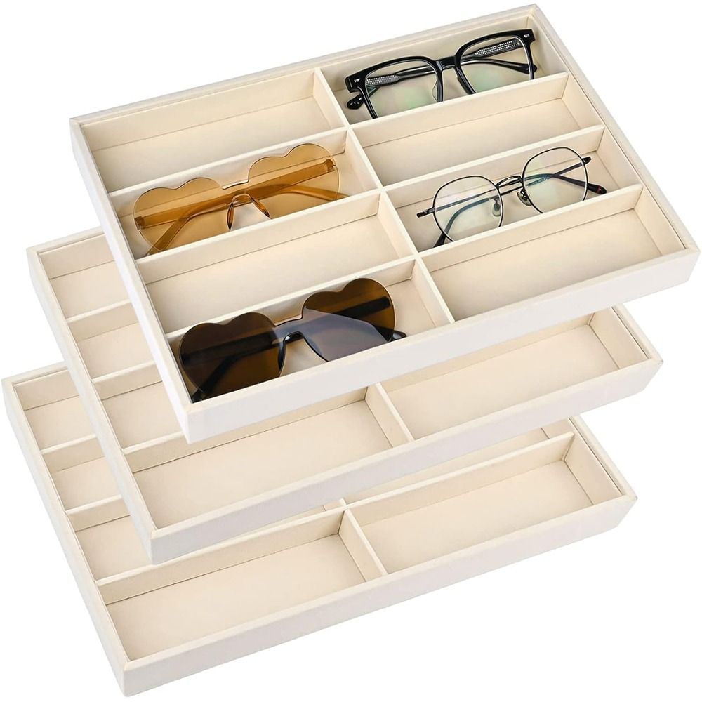 Beige Grey Sunglass Organizer  – Men'S Accessories Organizer Tray recenzja i cena