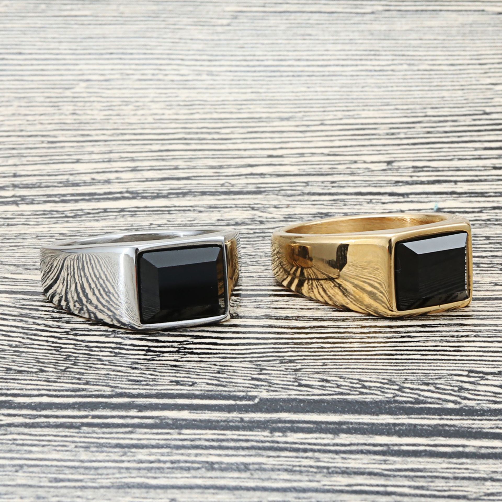 5 pieces Square Mens Black Sto – Signet Ring Men recenzja i cena