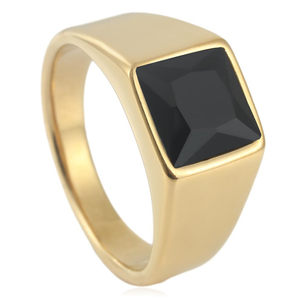 5 pieces Square Mens Black Sto – Signet Ring Men recenzja i cena