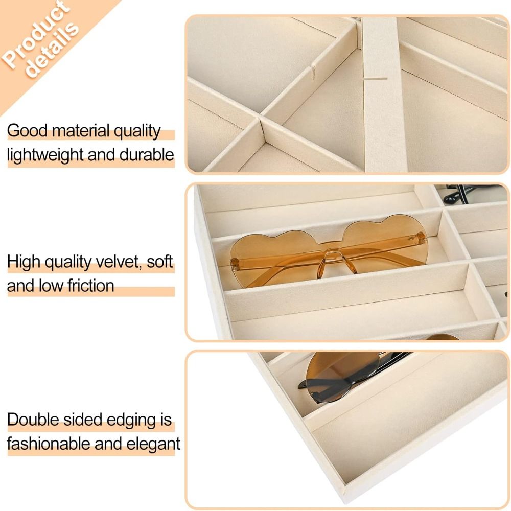 Beige Grey Sunglass Organizer  – Men'S Accessories Organizer Tray recenzja i cena