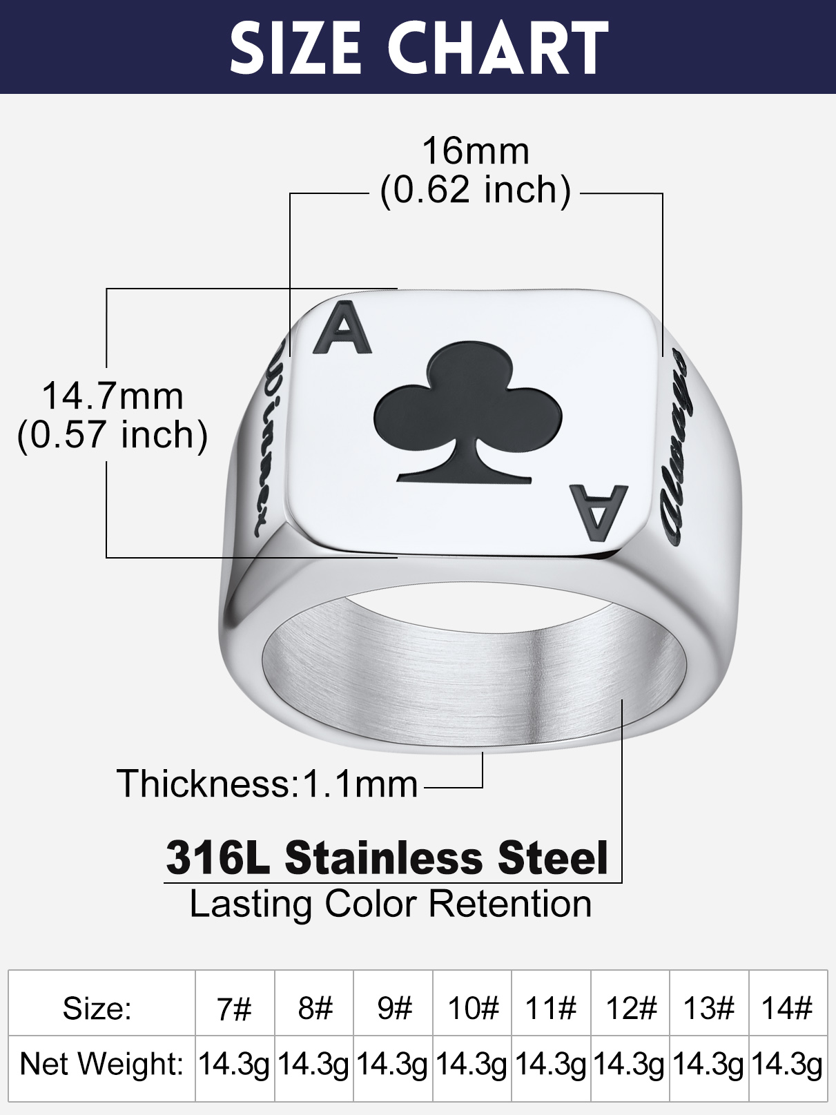 U7 Customized Square Rectangle – Signet Ring Men recenzja i cena