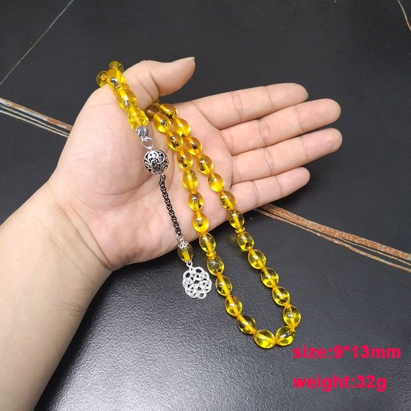 Tasbih men Yellow resin Real i – Men Accessories Hk recenzja i cena