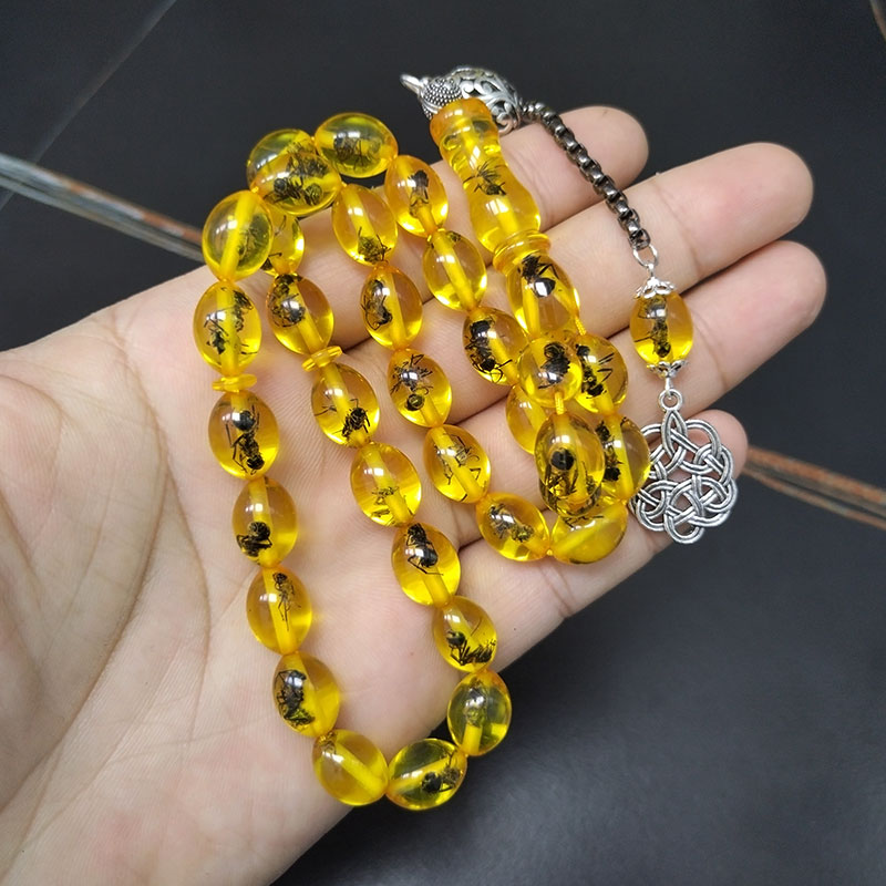 Tasbih men Yellow resin Real i – Men Accessories Hk recenzja i cena