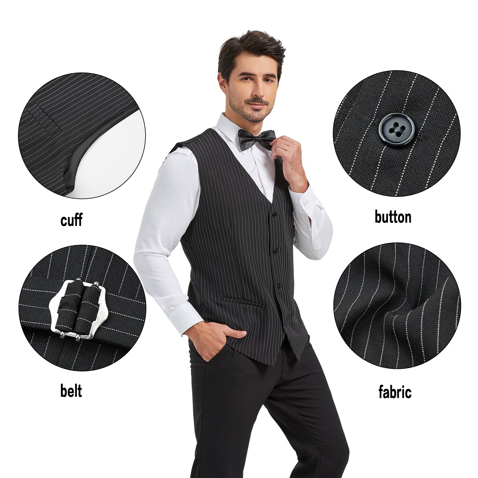1920s Men's Gangster Costume S – Men Accessories Hk recenzja i cena