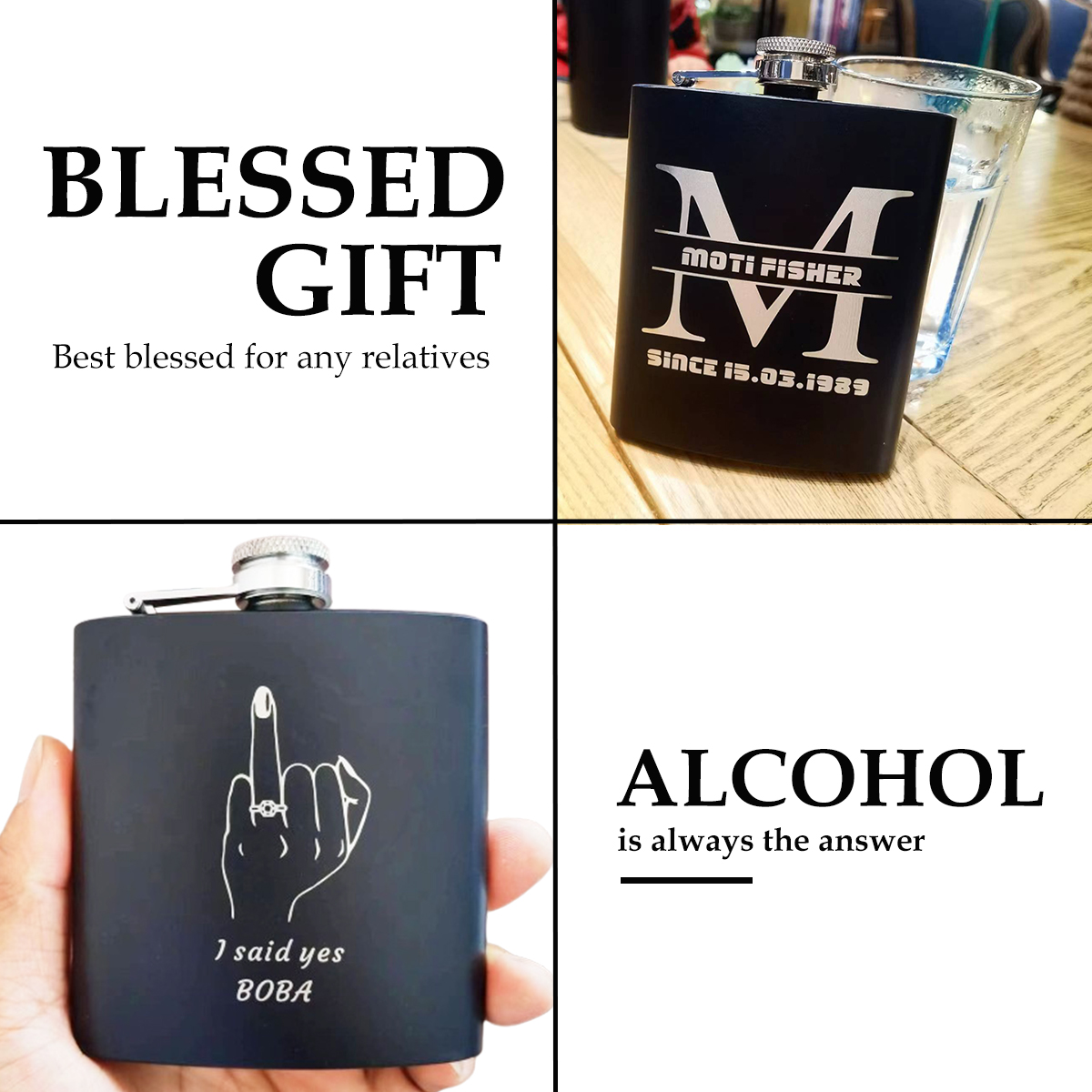 Custom Engraved Flask for Men  – Flask Stainless Steel recenzja i cena