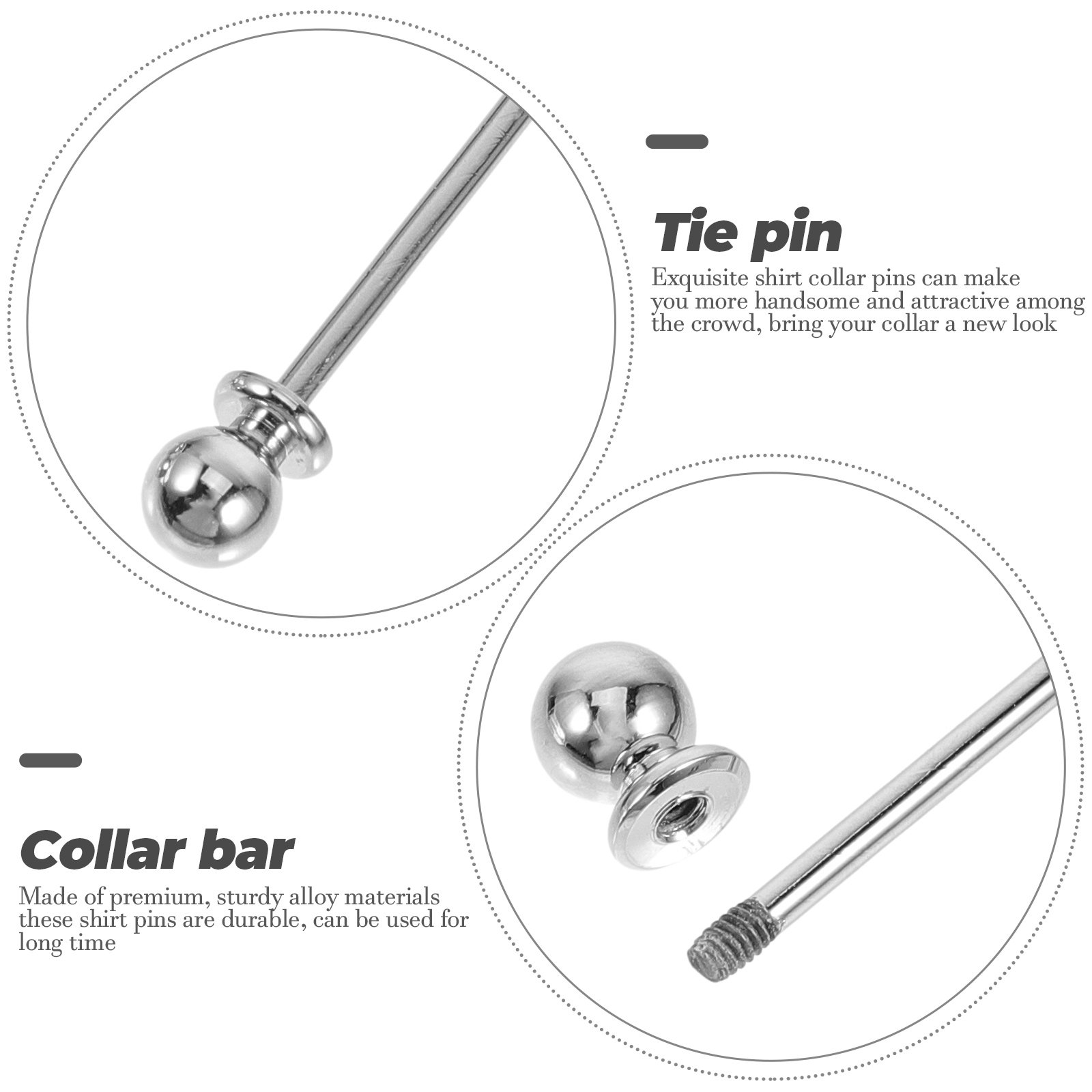 2Pcs Premium Alloy Collar Bars – Men'S Accessories Premium recenzja i cena