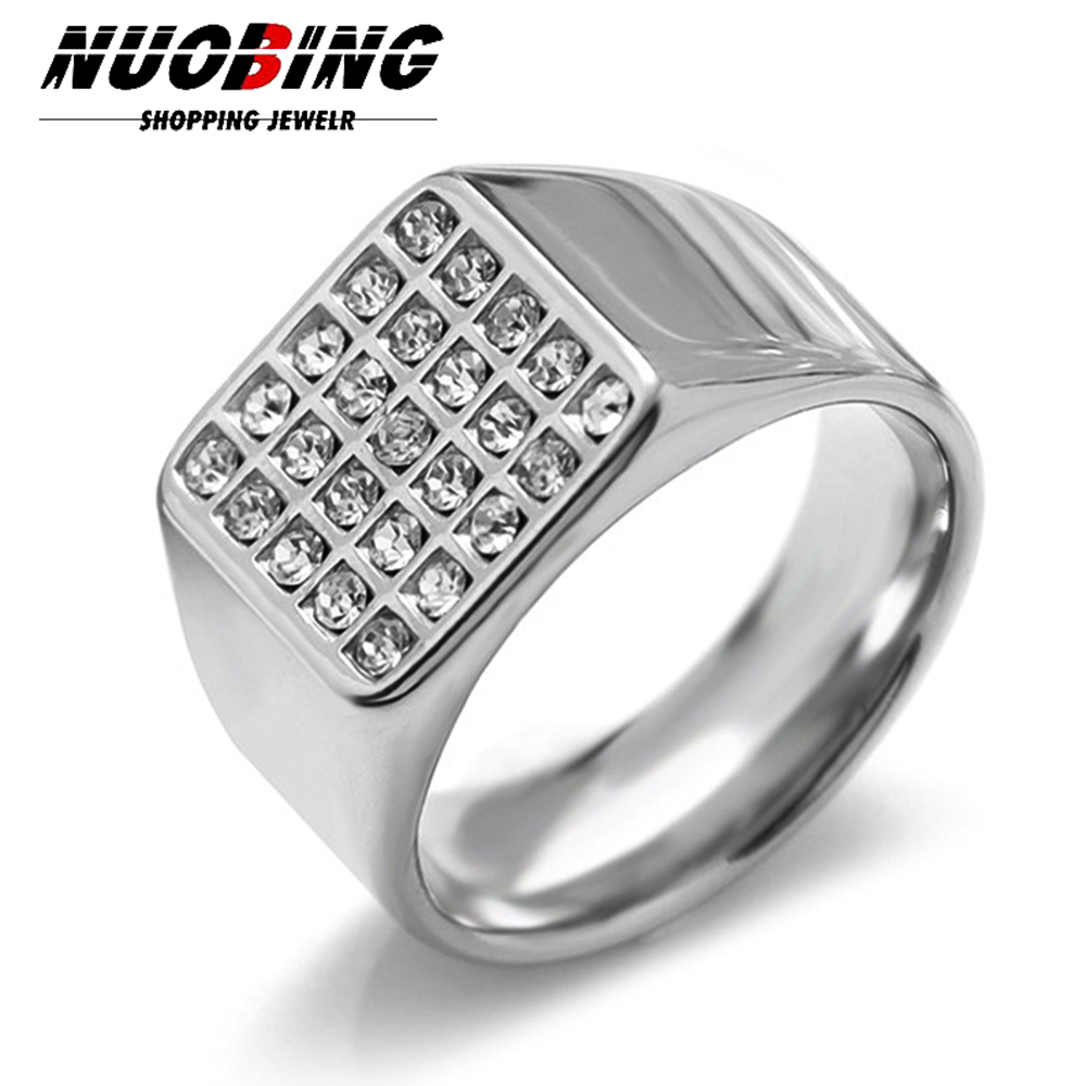 14mm Delicate Shiny Cubic Zirc – Signet Ring Men recenzja i cena