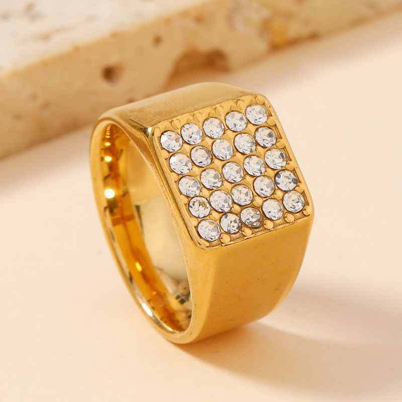 14mm Delicate Shiny Cubic Zirc – Signet Ring Men recenzja i cena